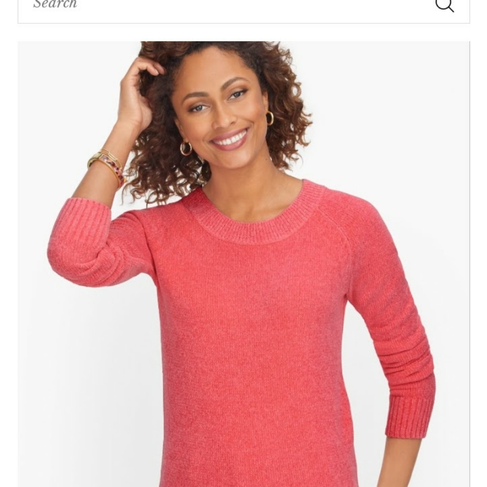 Talbots Plush Chenille Crewneck Sweater